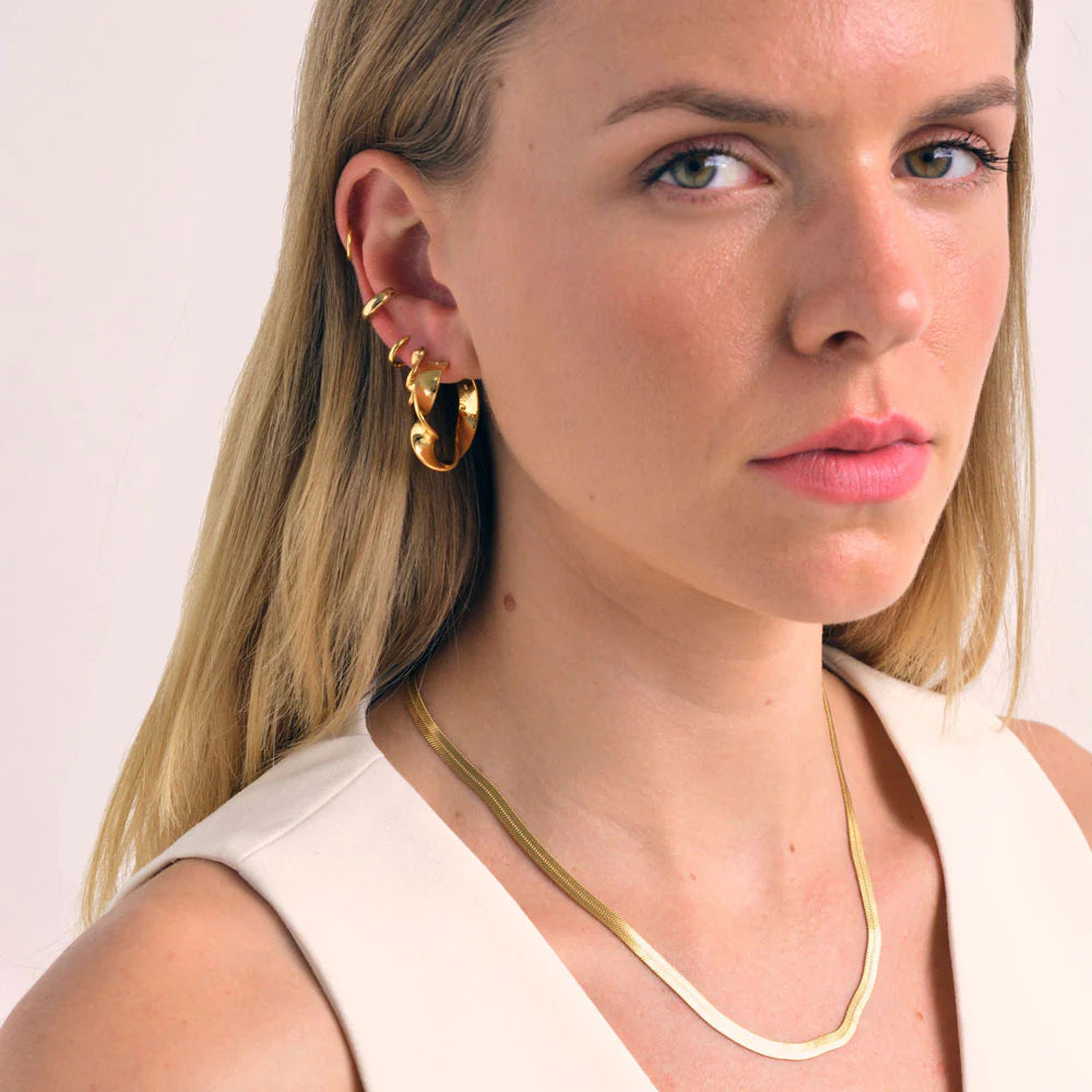 Linda Tahija Herringbone Chain Necklace Silver