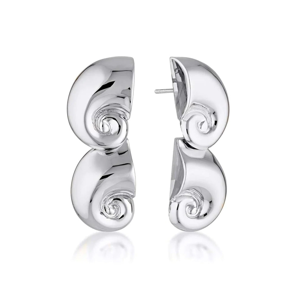 Linda Tahija Nautilus Max Earrings Sterling Silver