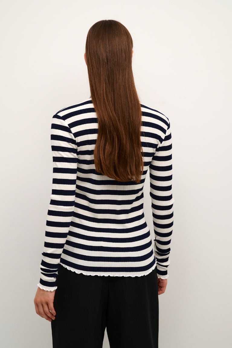 Karen by Simonsen CandaceKB Big Stripe LS Egret/Meteorite