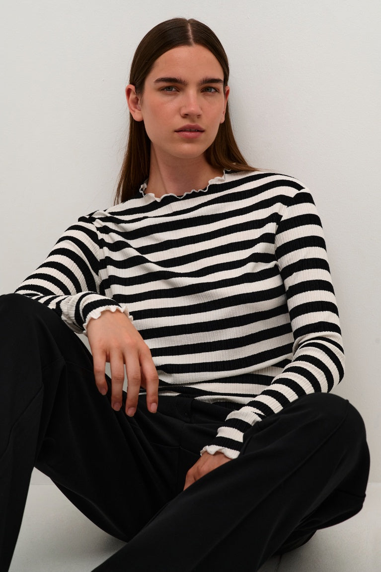 Karen by Simonsen CandaceKB Big Stripe LS Egret/Meteorite