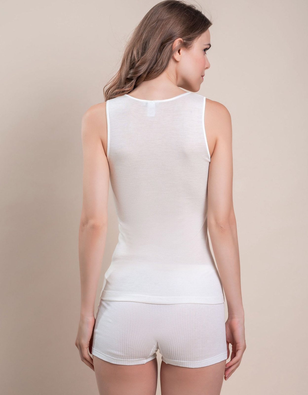 EGI Wool Silk Singlet Bianco No 141