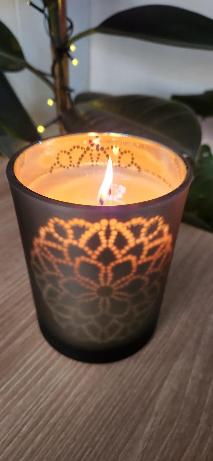 Island Boho Golden Mandala Soy 80-hour Candle HERB GARDEN