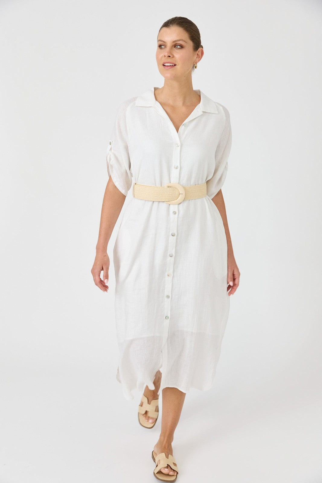 Eb & Ive Studio Shirt Dress Salt