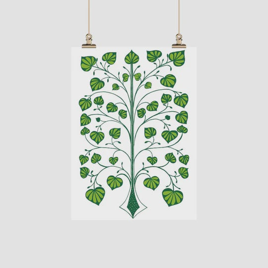 Ali Davies Tea Towel 100% Organic Cotton Kawakawa