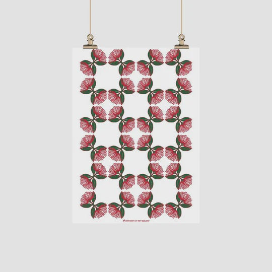 Ali Davies Tea Towel 100% Organic Cotton Pohutukawa