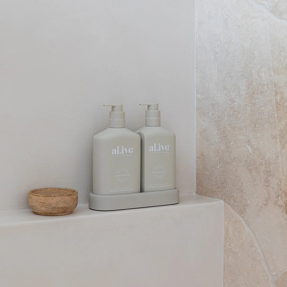 al.ive Wash + Lotion Duo: Sea Cotton + Coconut