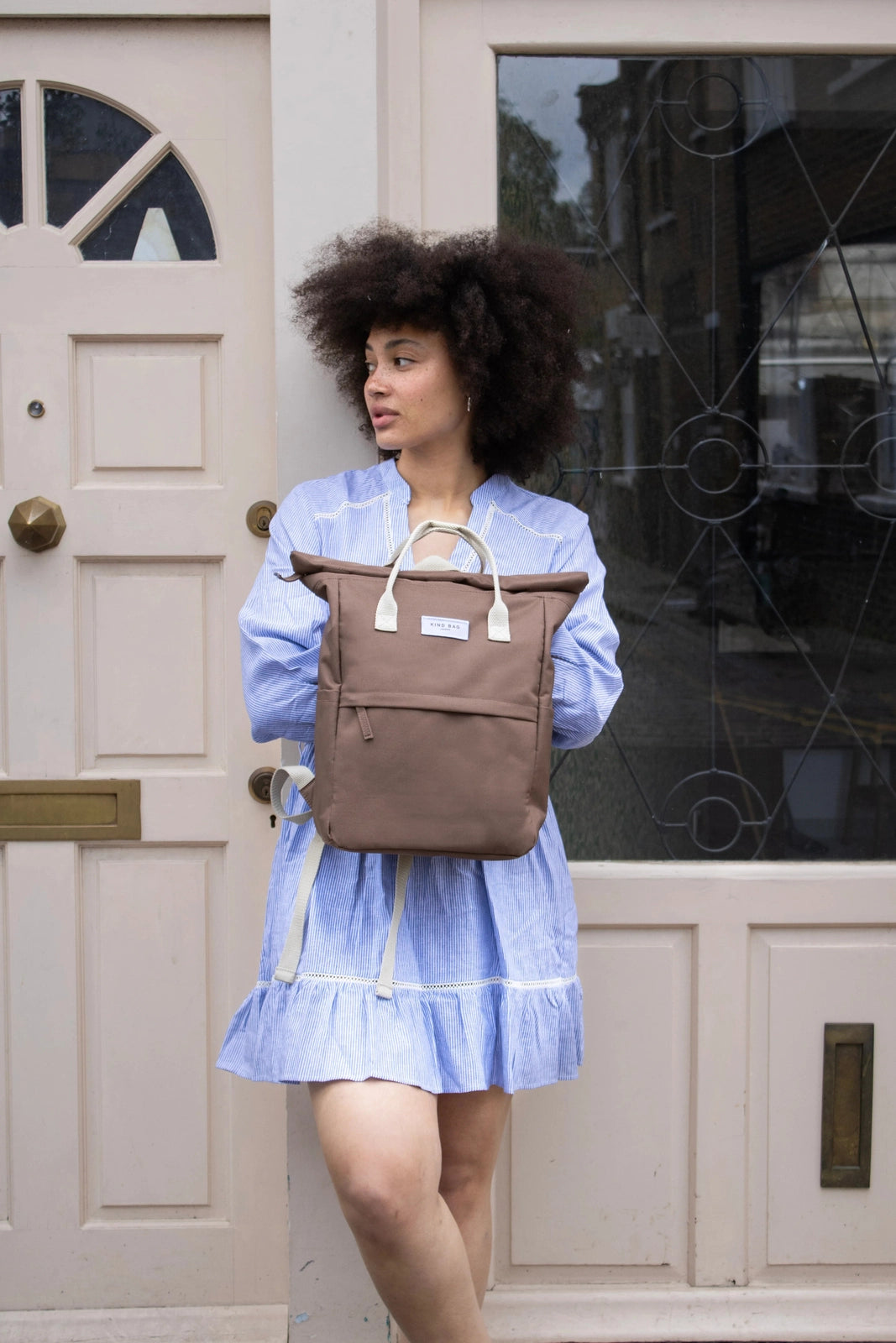 Kind Bag Medium Hackney Backpack Cocoa Brown