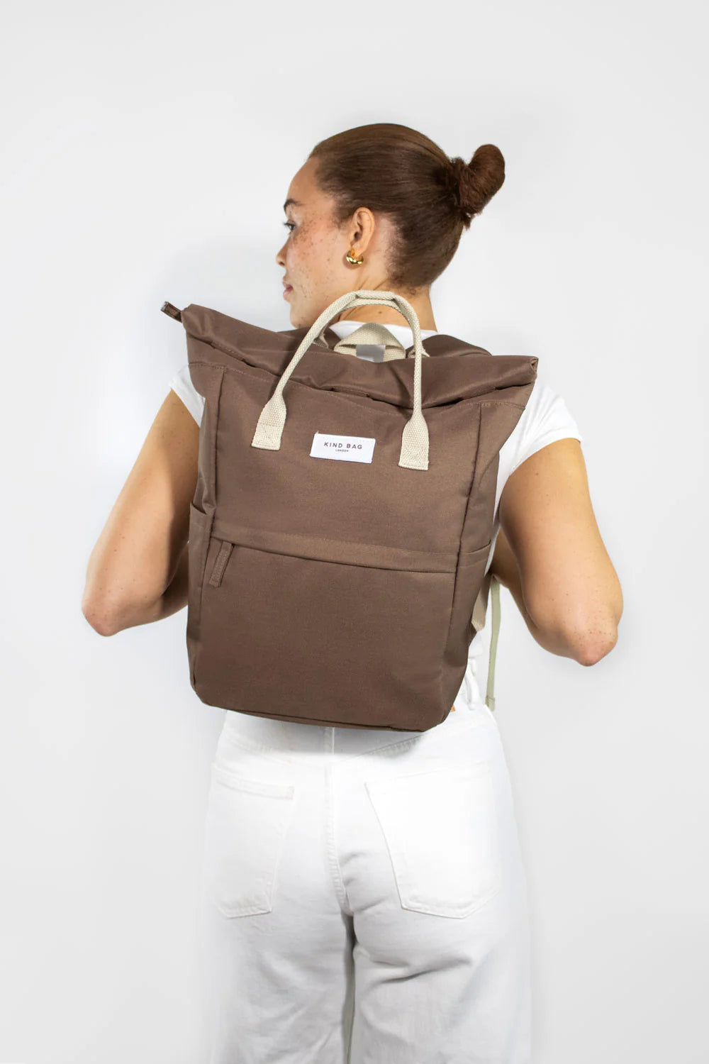 Kind Bag Medium Hackney Backpack Cocoa Brown