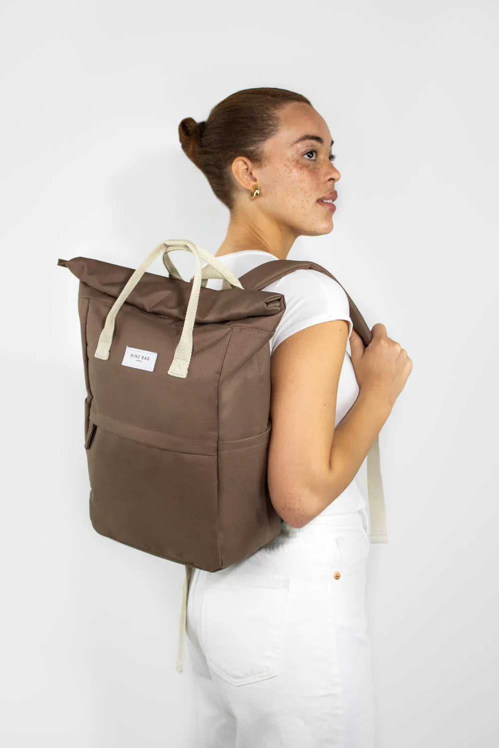 Kind Bag Medium Hackney Backpack Cocoa Brown