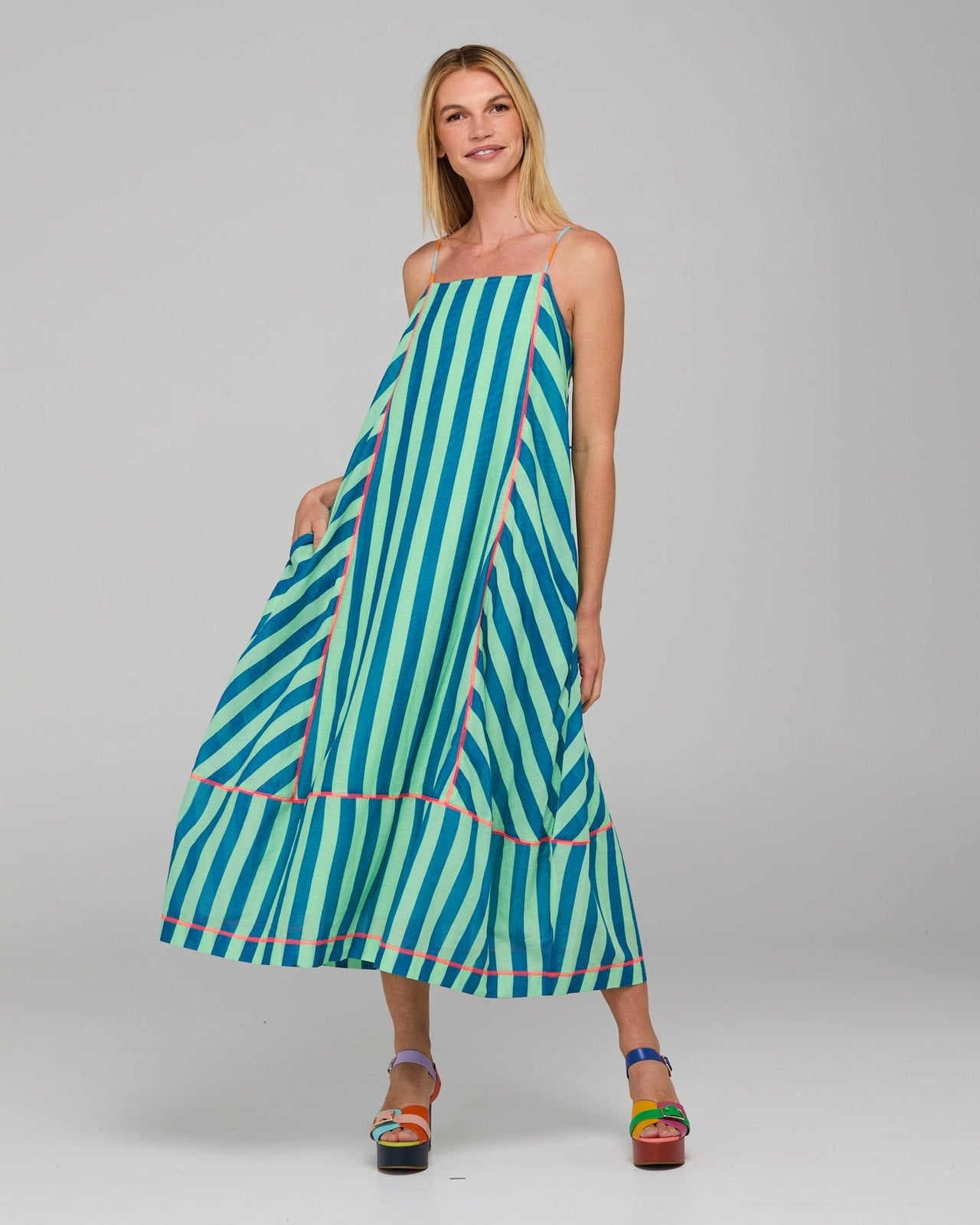 Boom Shankar Sami Dress Capri Blue