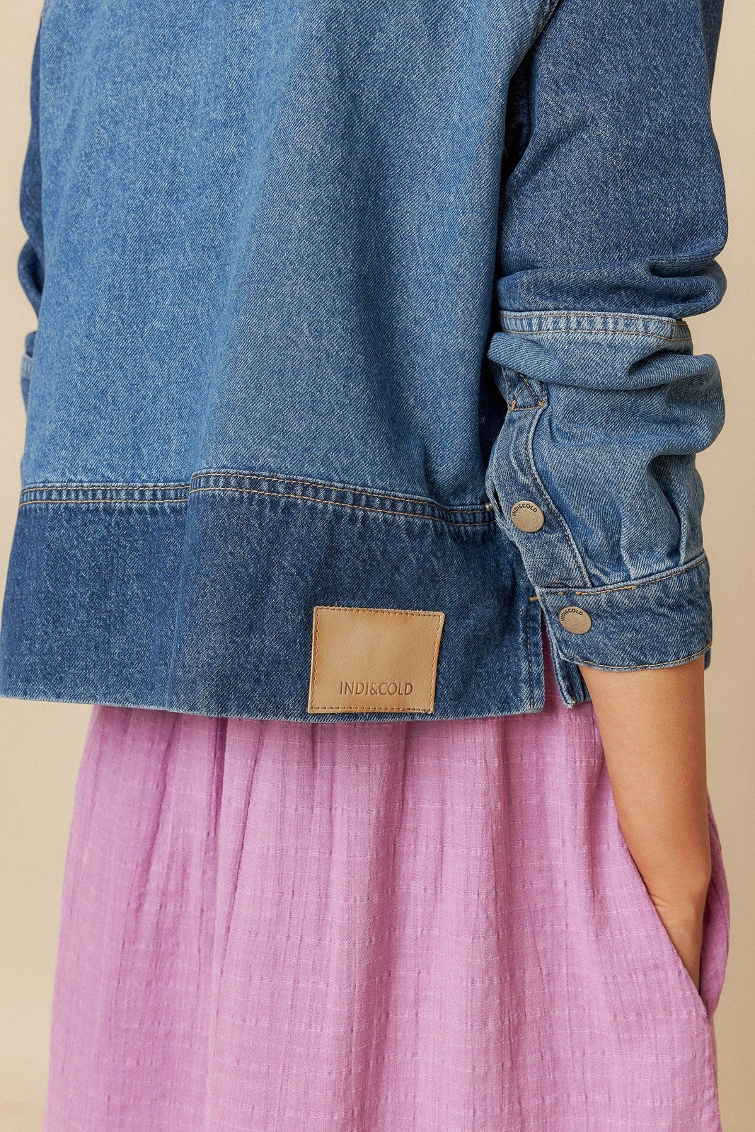 Indi & Cold DD255 Bicolor Patch Jacket Denim