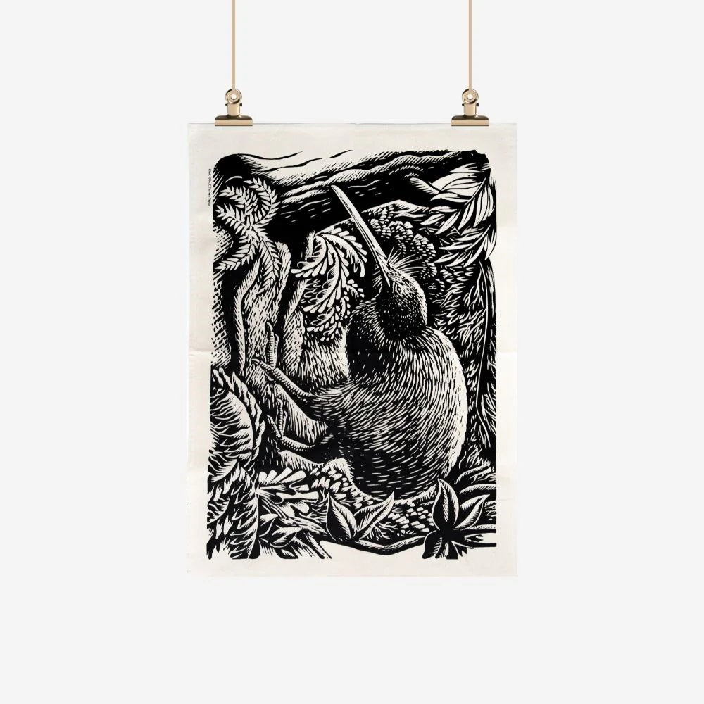 E. Mervyn Taylor 100% Cotton Tea Towel Kiwi