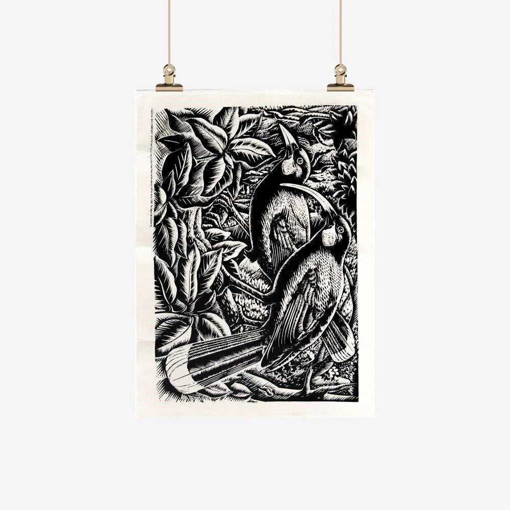 E. Mervyn Taylor 100% Cotton Tea Towel Nga Huia