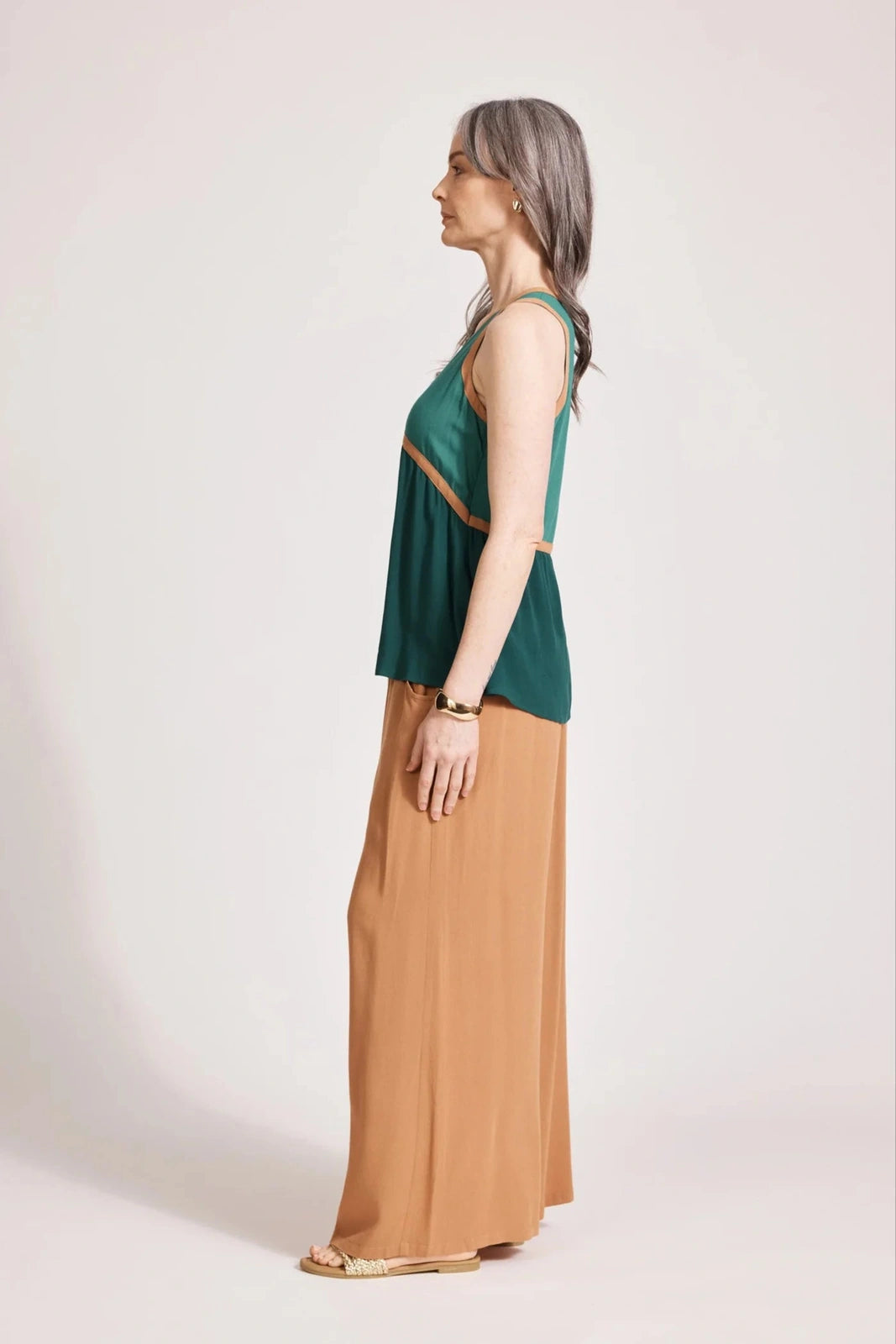 Eb & Ive Alegria Spliced Tank - Teal/Lagoon
