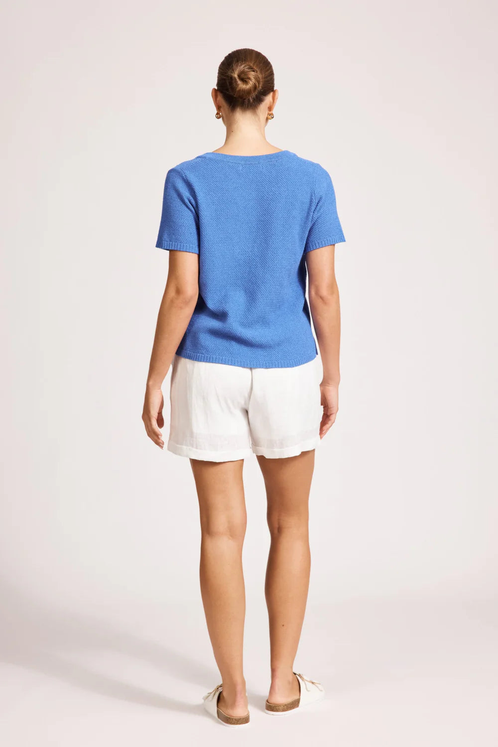 Eb & Ive Artemis V Knit Top Aegean