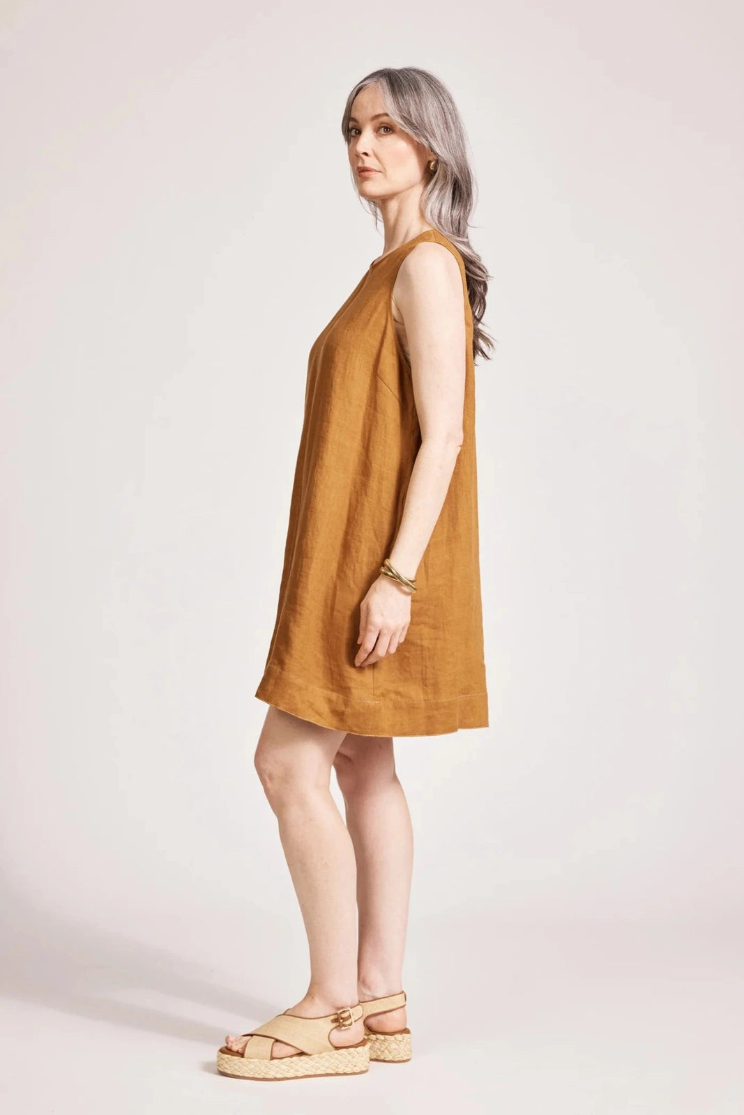Eb & Ive Miramar Tank Dress Caramel