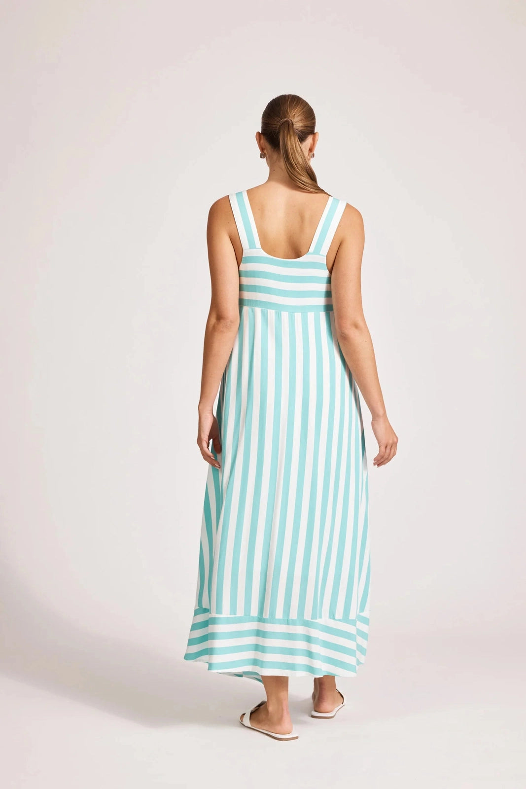 Eb & Ive Treville Stripe Tank Maxi Dress Aqua