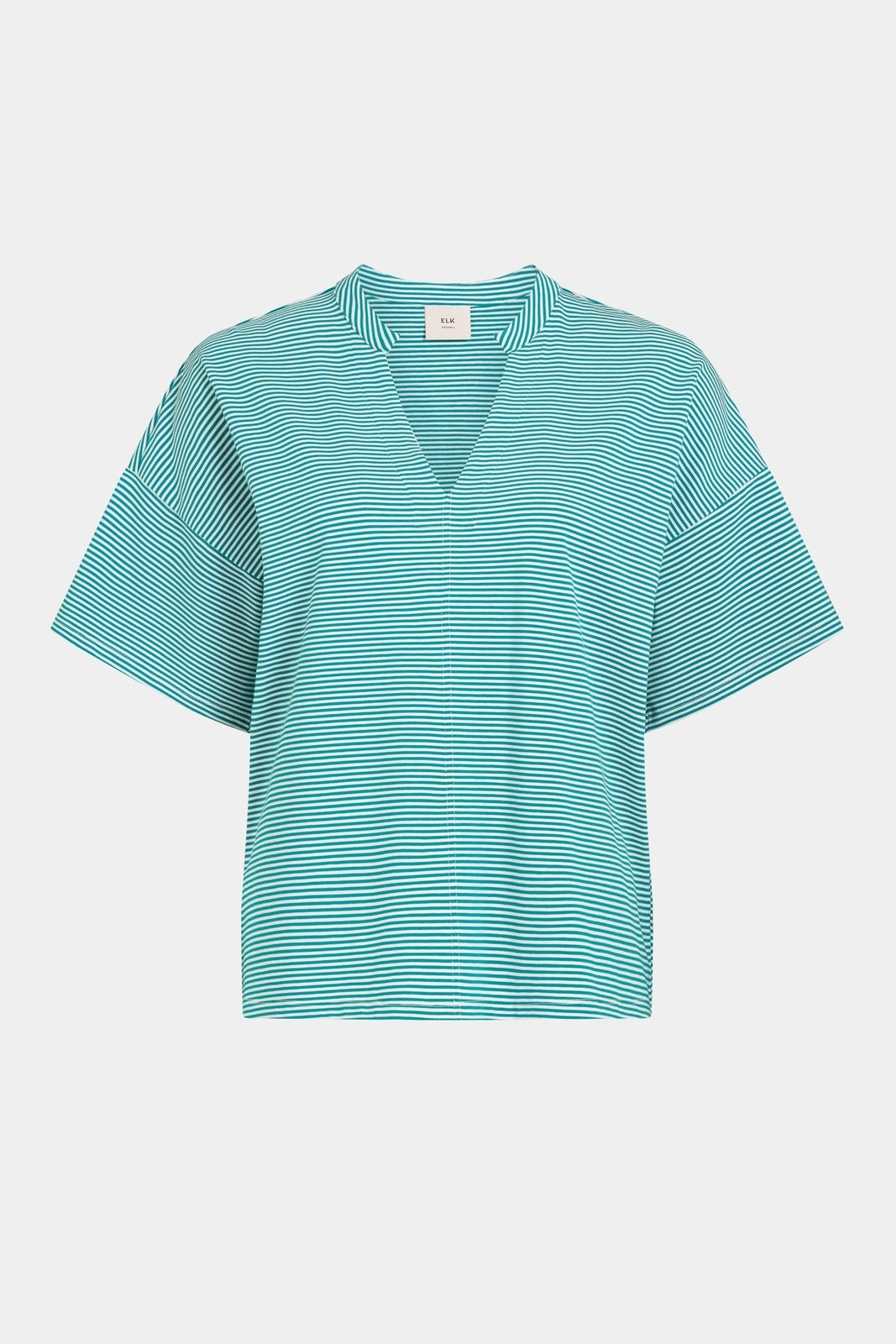 Elk Evve TShirt Bright Teal/White