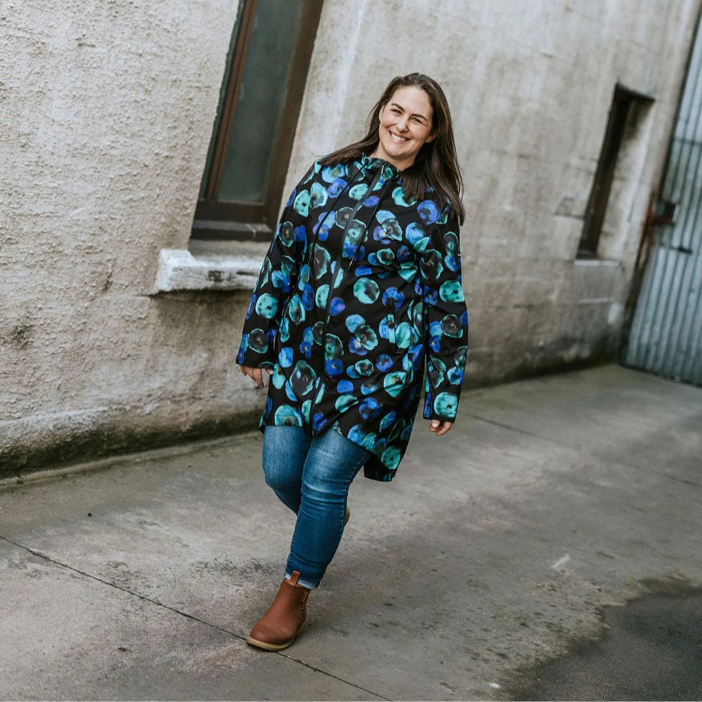 Moke Georgie Raincoat Night Bloom Evie Kemp