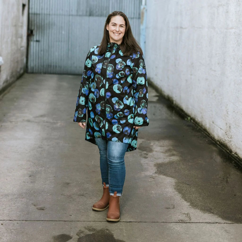 Moke Georgie Raincoat Night Bloom Evie Kemp