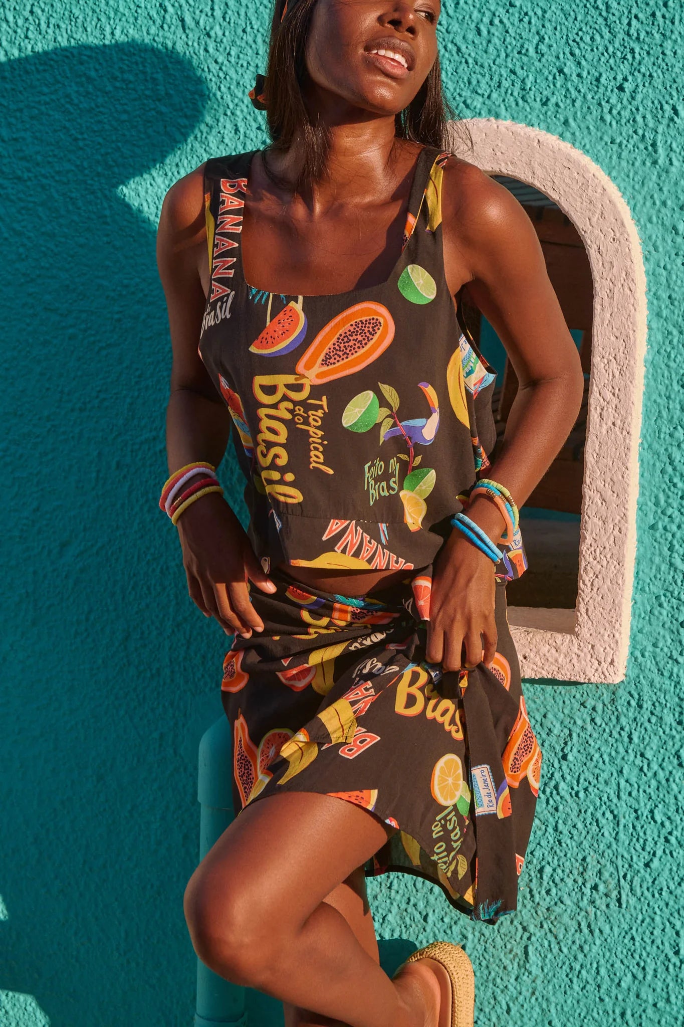 Haven Cabana Mini Skirt Brasil Black