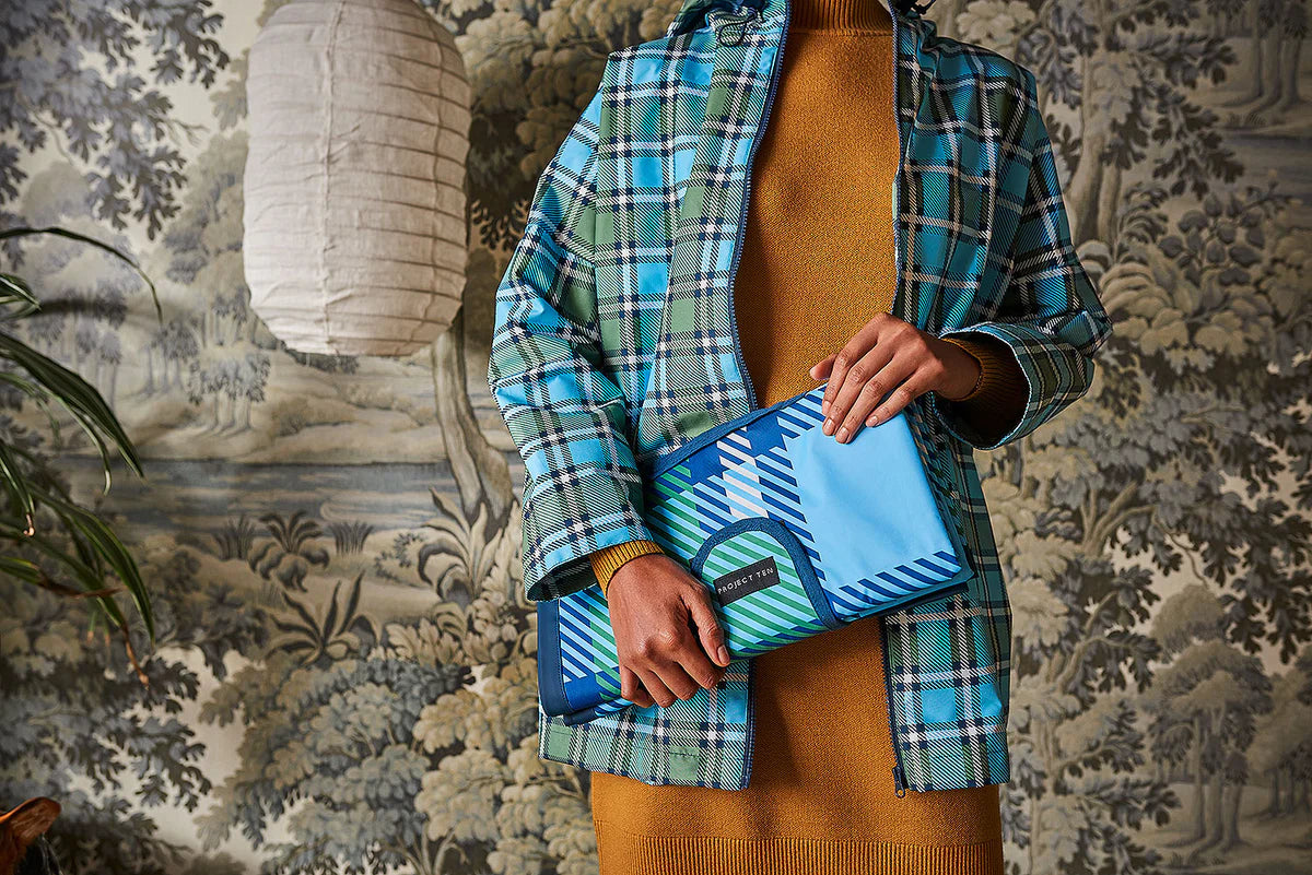 Project Ten Tartan Floral Picnic Mat