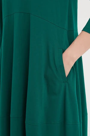 Tirelli Ovoid Jersey Dress Emerald