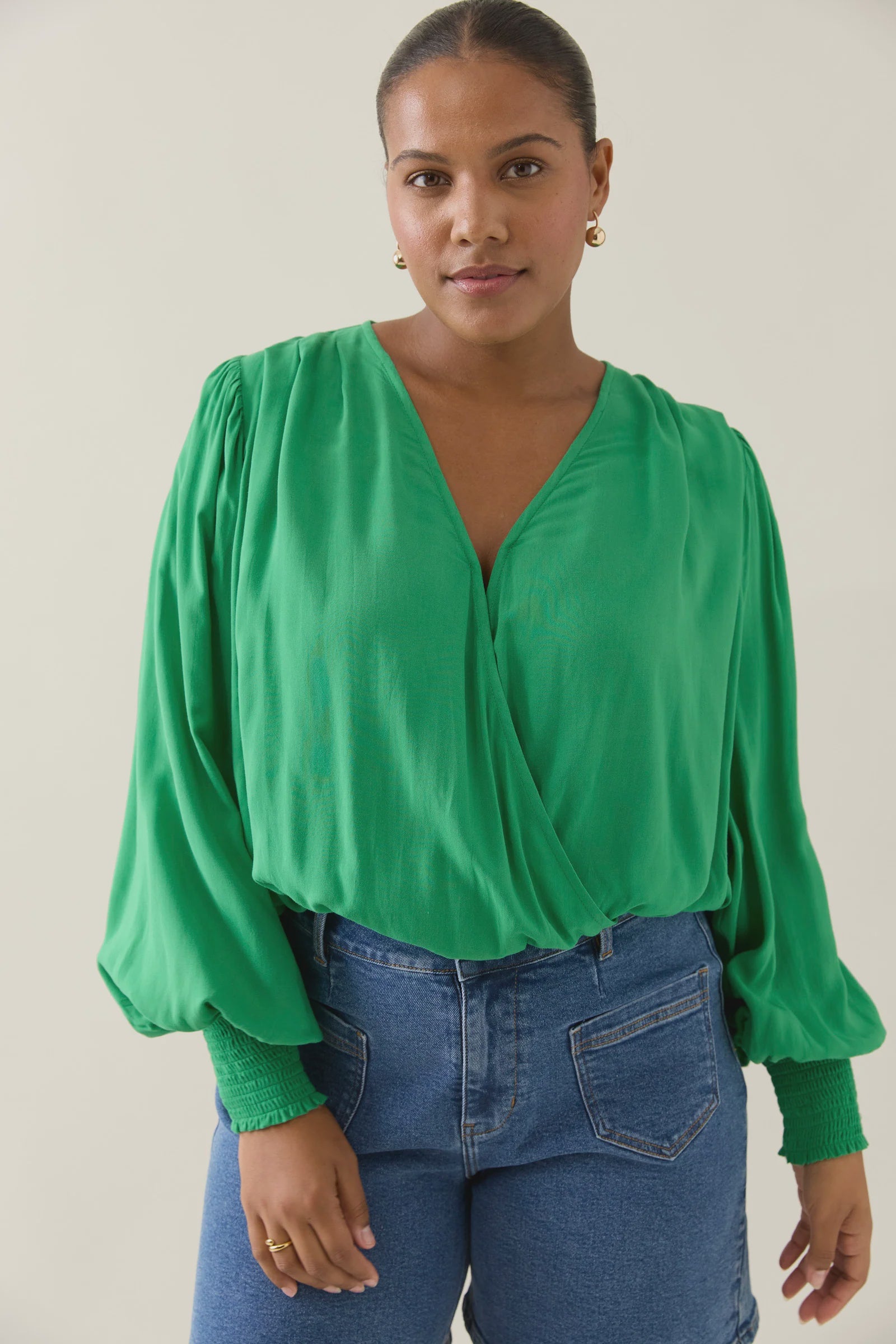Isle of Mine Oline Cropped Top Green