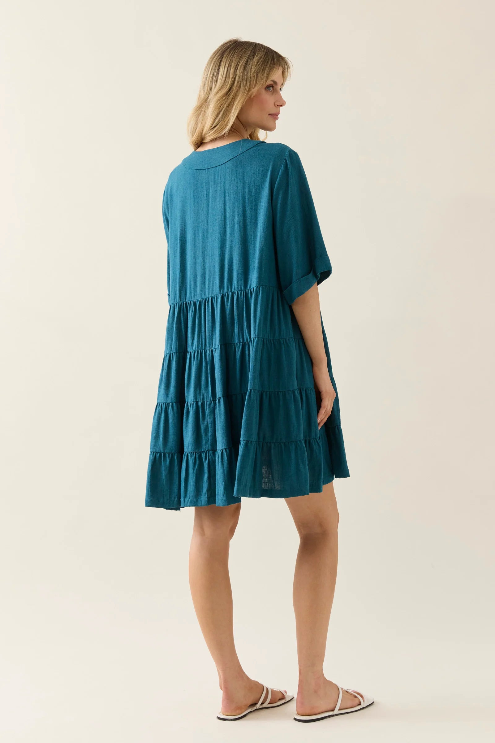 Isle of Mine Ingrid Button Dress Baltic