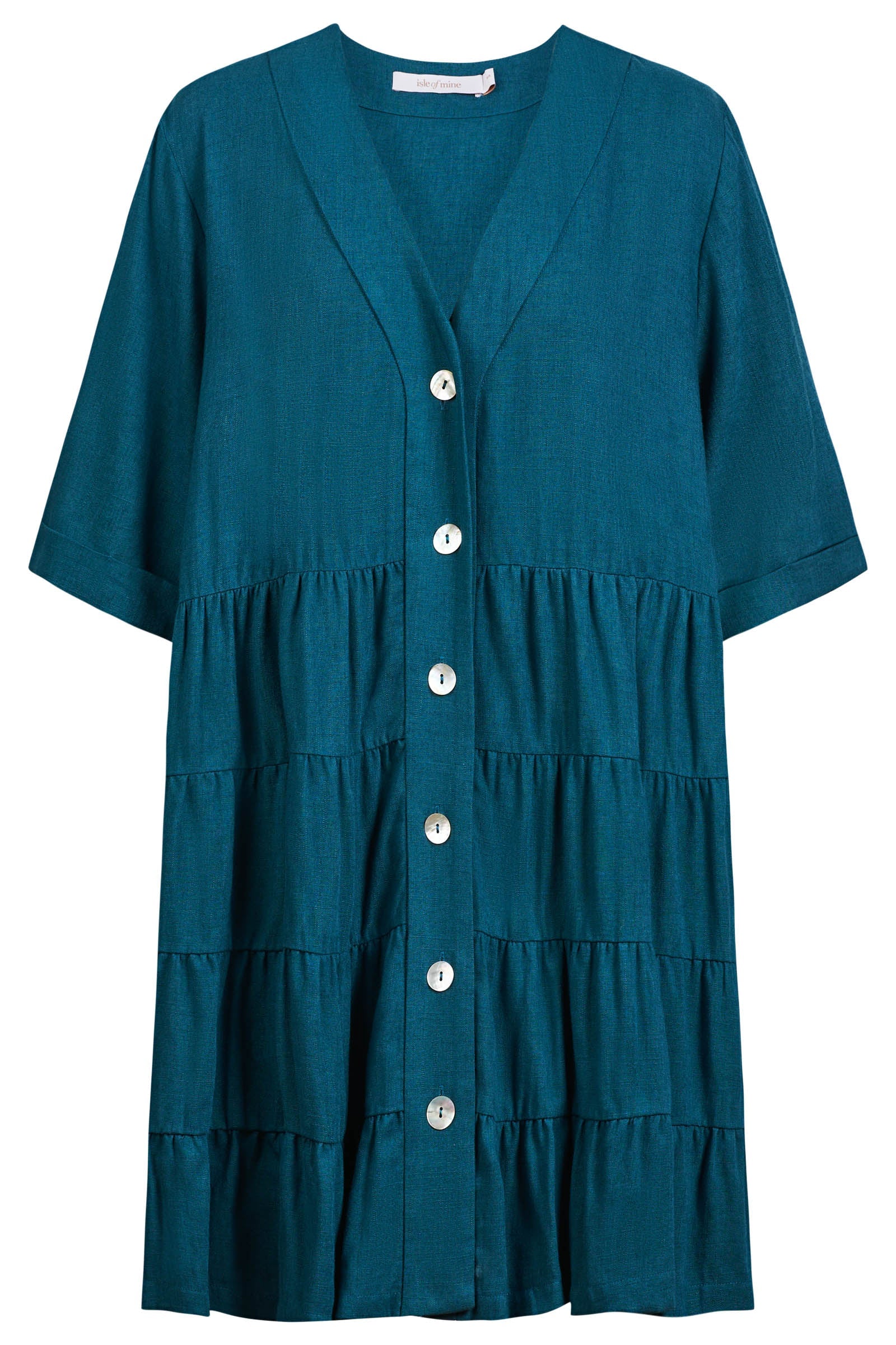 Isle of Mine Ingrid Button Dress Baltic