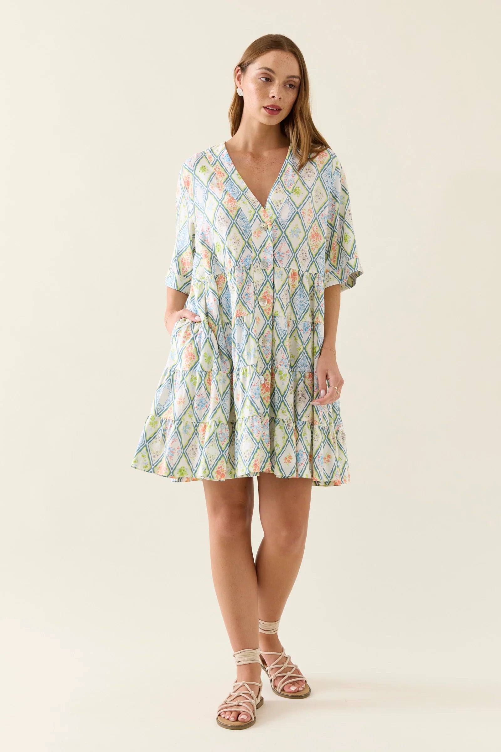 Isle of Mine Ingrid Button Dress Tile