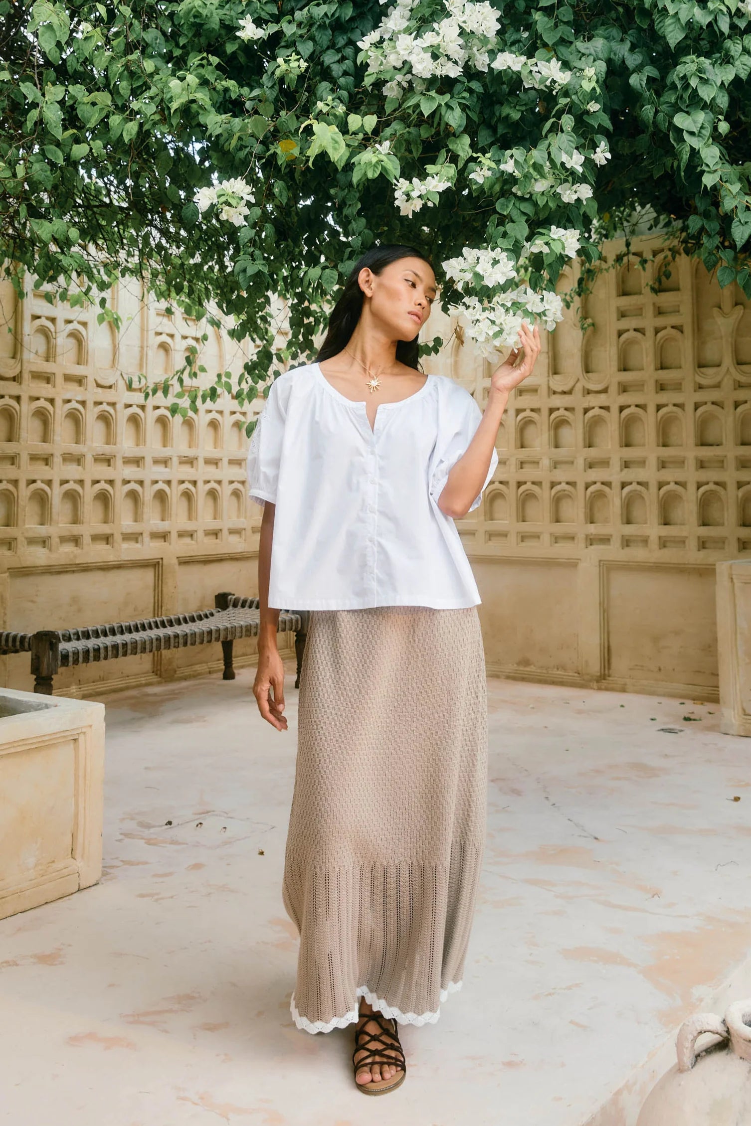 Isle of Mine Nilsa Button Top Lotus