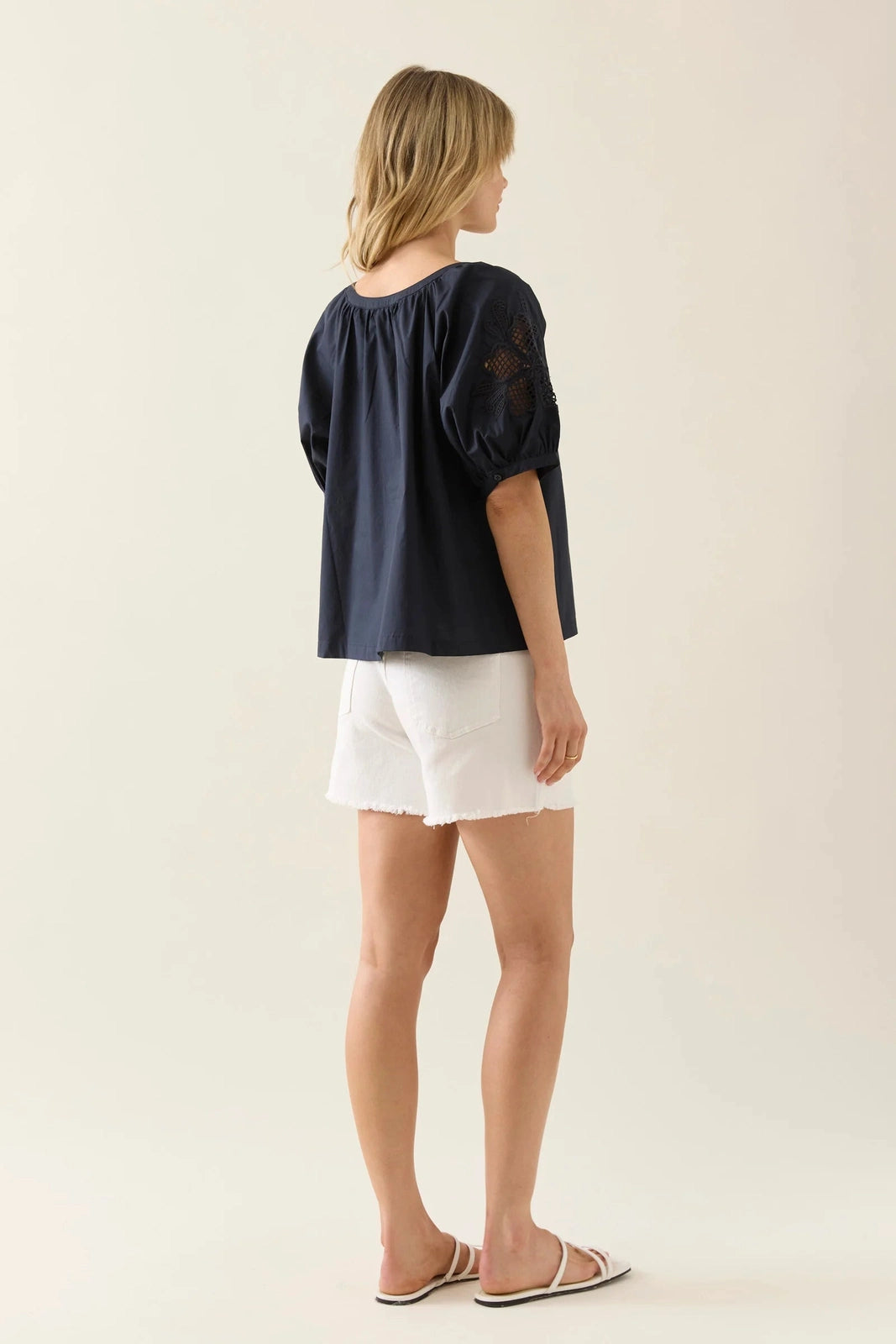Isle of Mine Nilsa Button Top Navy