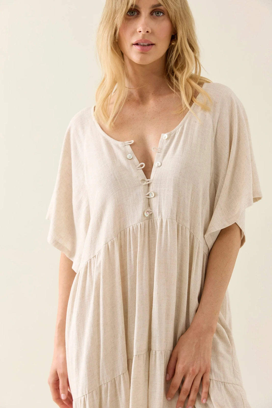 Isle of Mine Ingrid Tiered Maxi Dress Canvas
