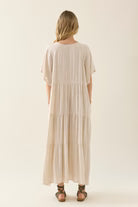Isle of Mine Ingrid Tiered Maxi Dress Canvas