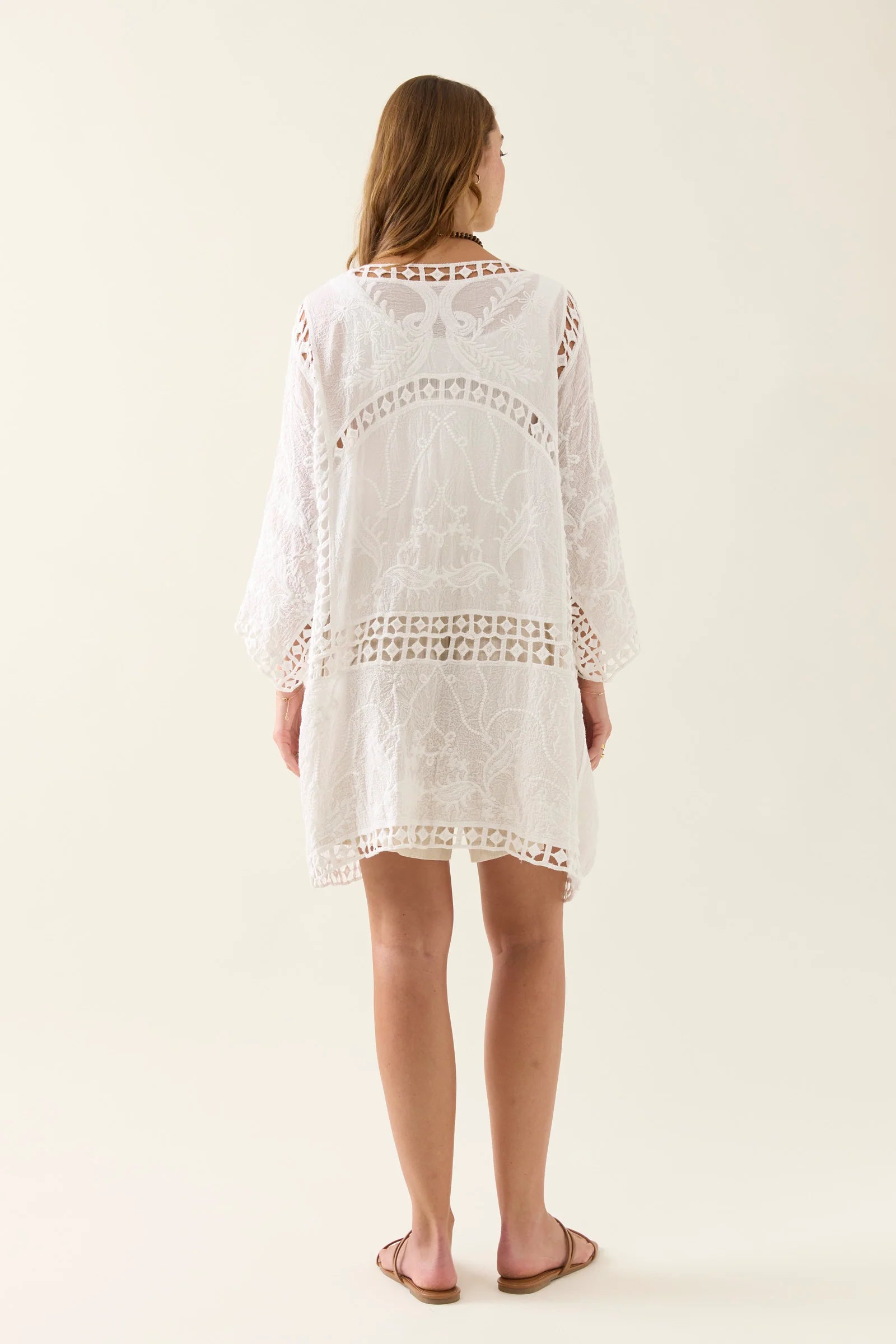 Isle of Mine Oline Lace Kimono One Size Lotus
