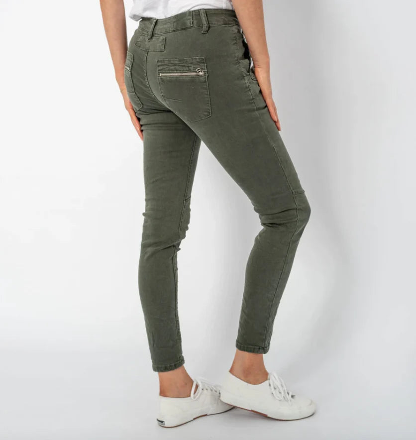 Italian Star Button Jean Military