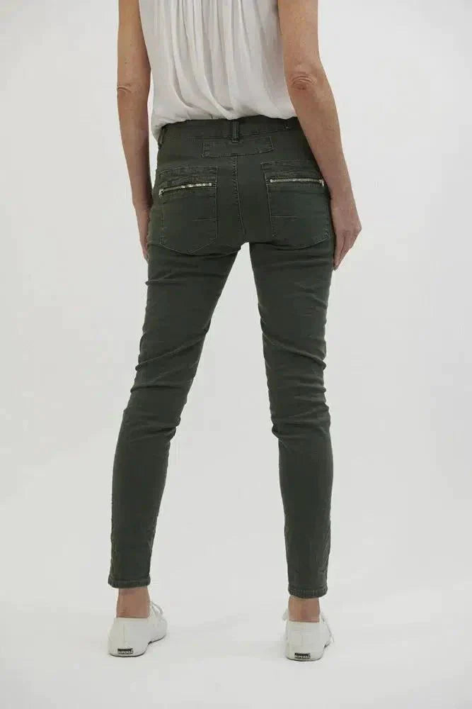 Italian Star Button Jean Military