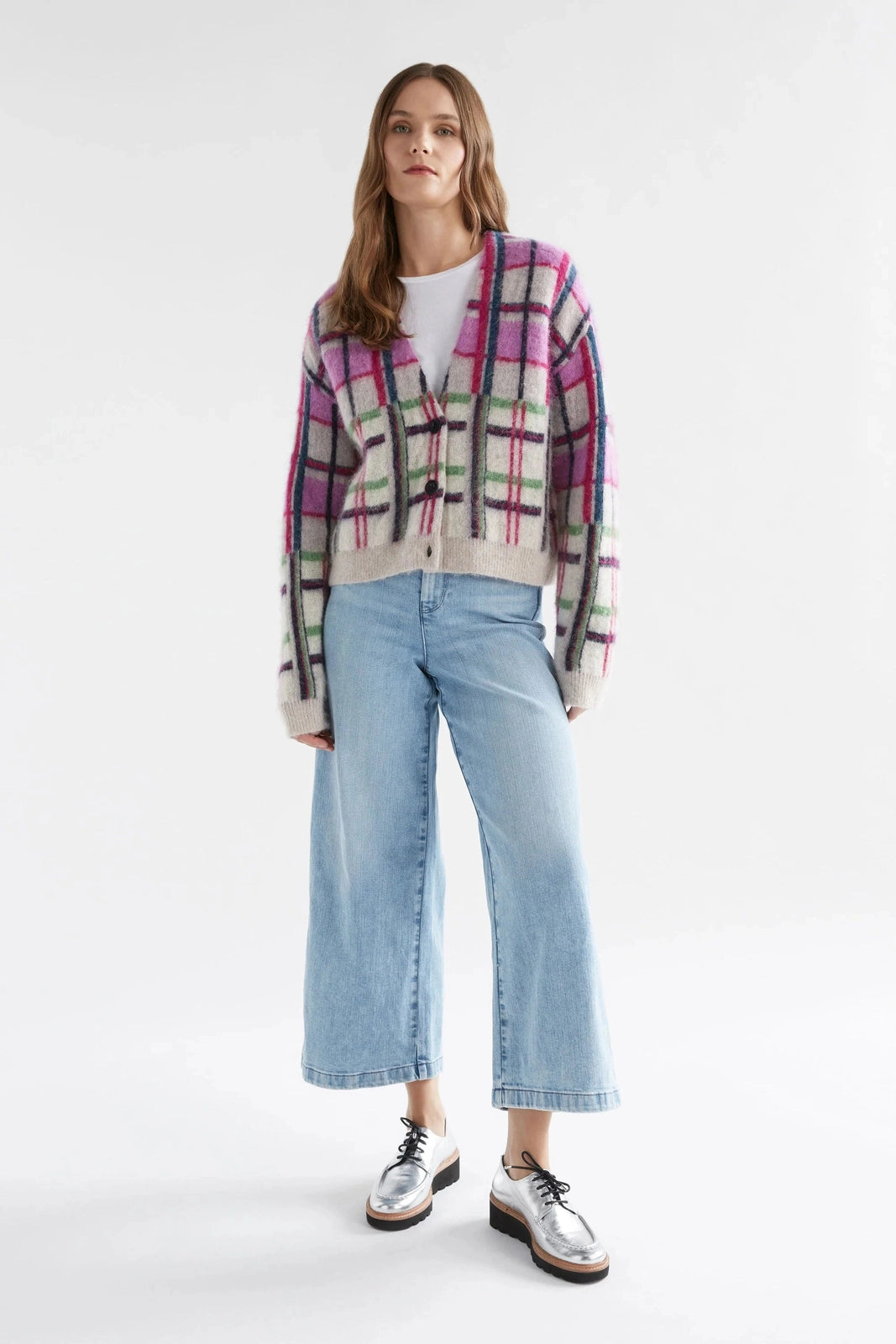 Elk Ostti Cardigan New Navy Check