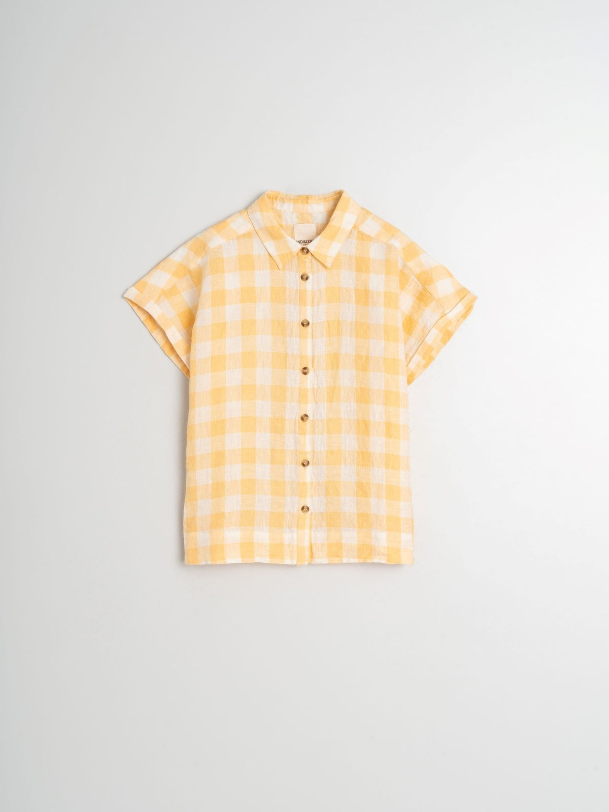 Indi & Cold KI210 Oversize Vichy Shirt Mandarin