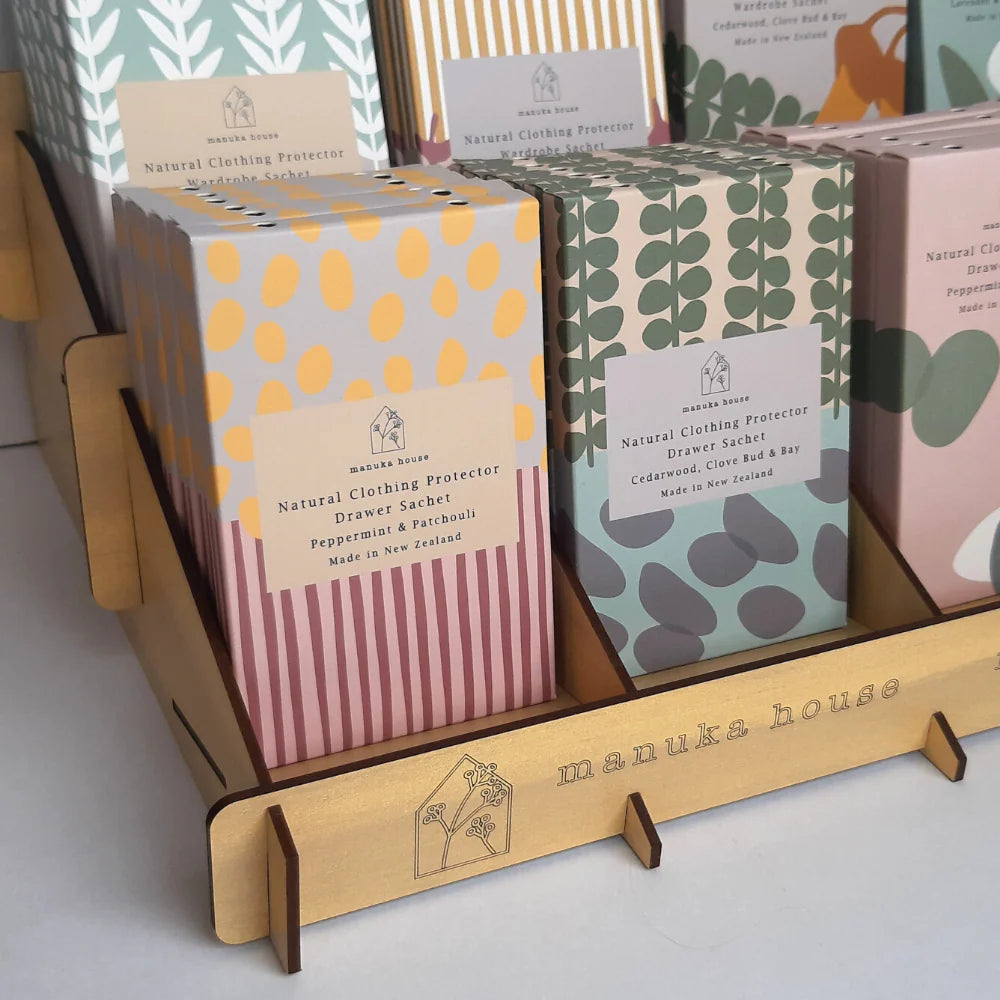 Manuka House Natural Clothing Protector Wardrobe Sachet Lemongrass, Ginger & Clary Sage - Contemporary