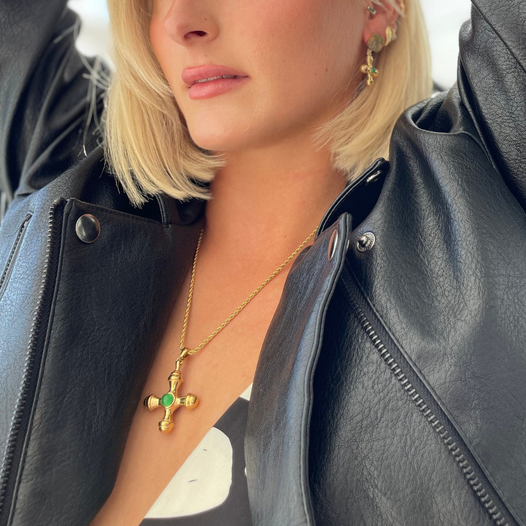 Mē the Label Biddie Necklace Emerald