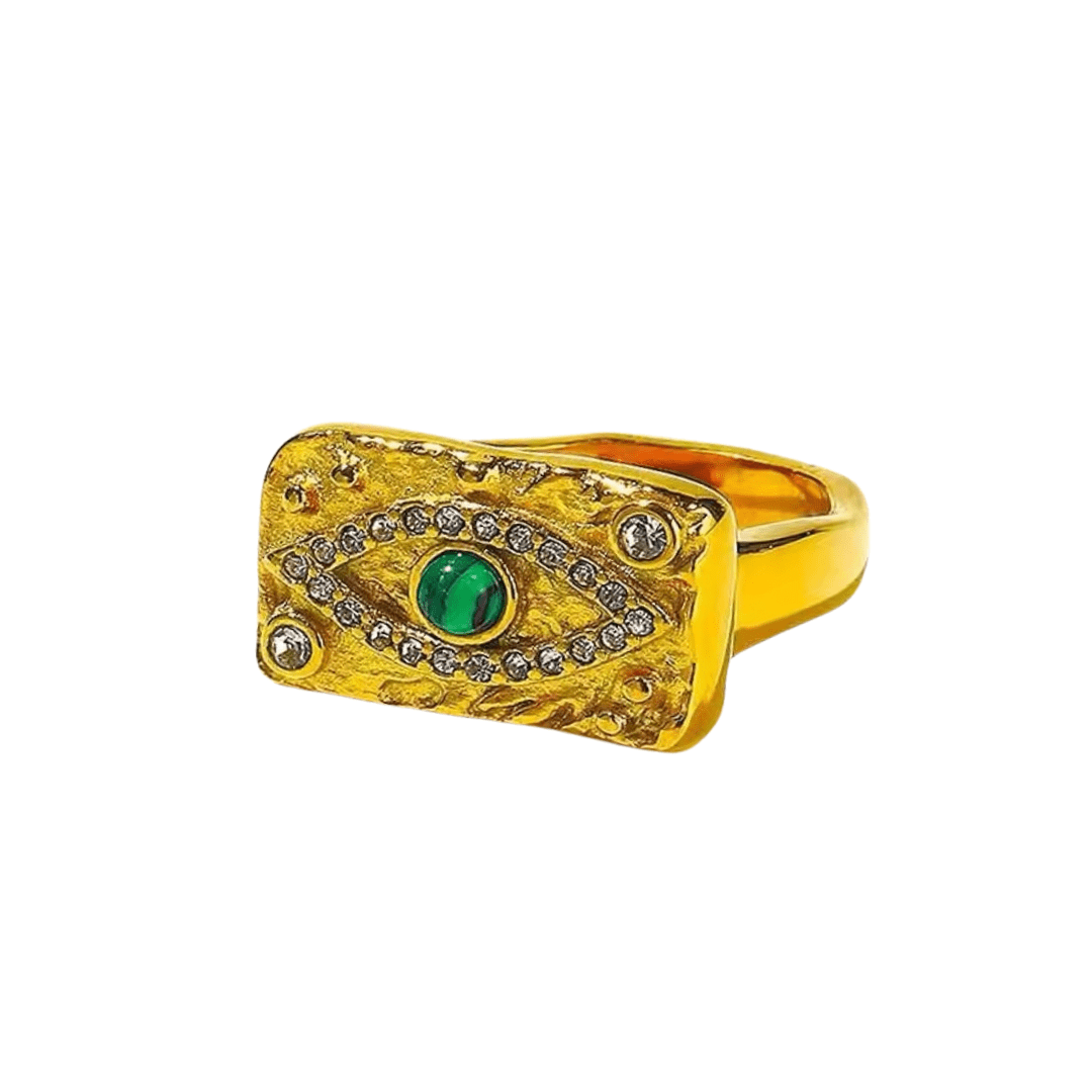 Mē the Label Emerald Eye Ring Gold