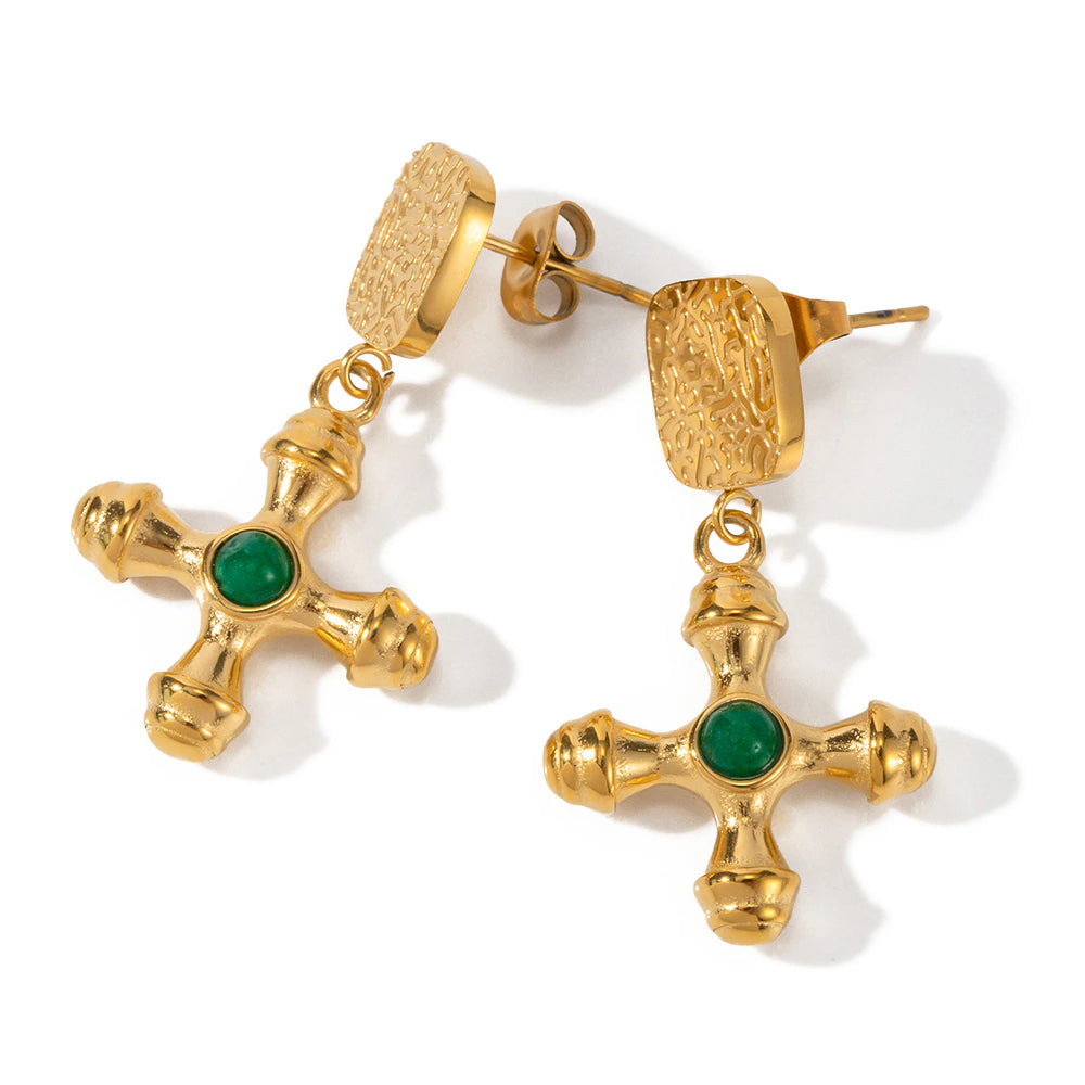 Mē the Label Biddie Earrings Emerald