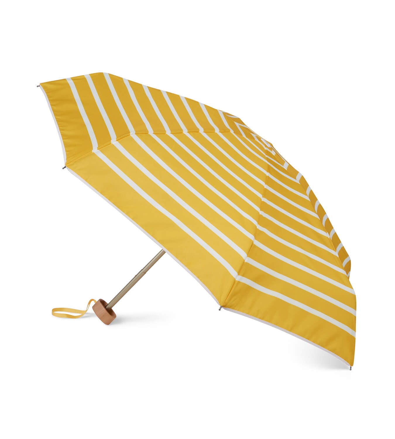 Anatole Striped Yellow Micro-Umbrella White Stripes GABIN