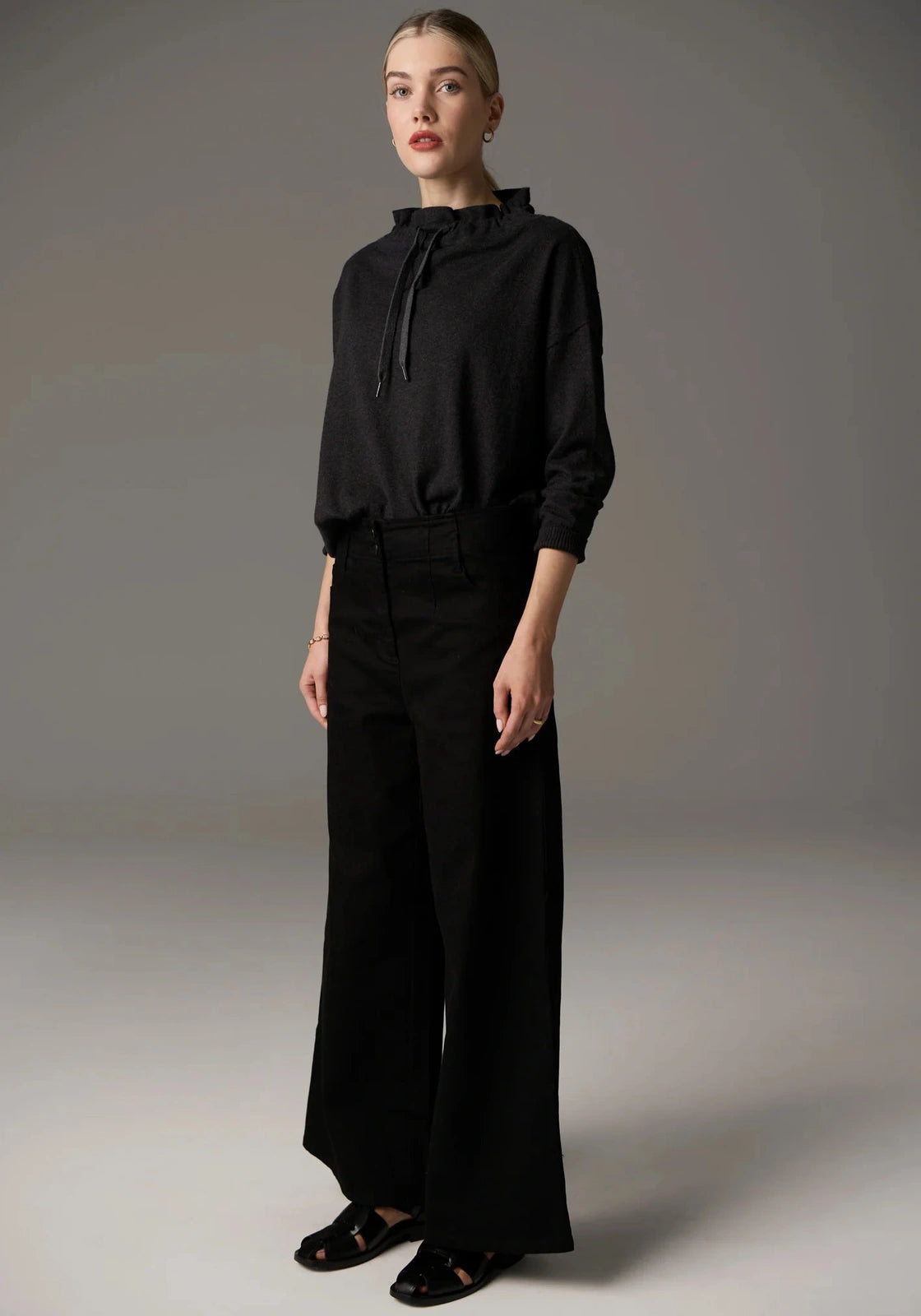 POL Beech Drawcord Knit Charcoal