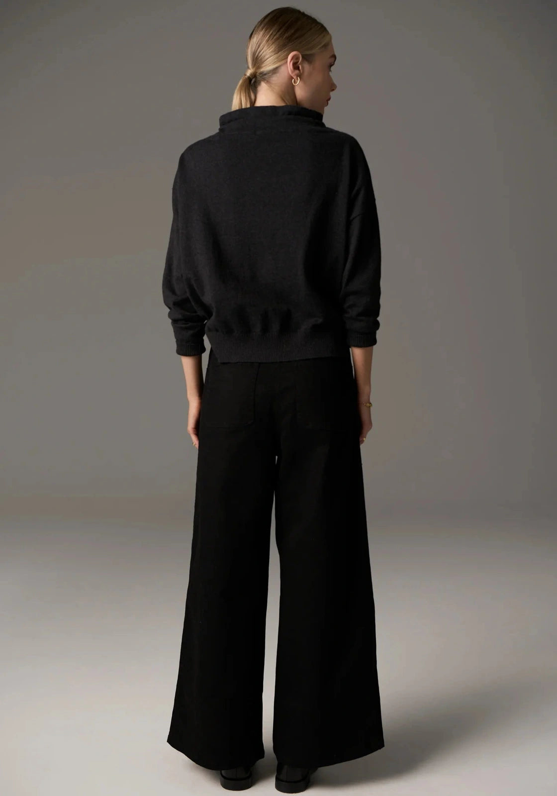 POL Beech Drawcord Knit Charcoal
