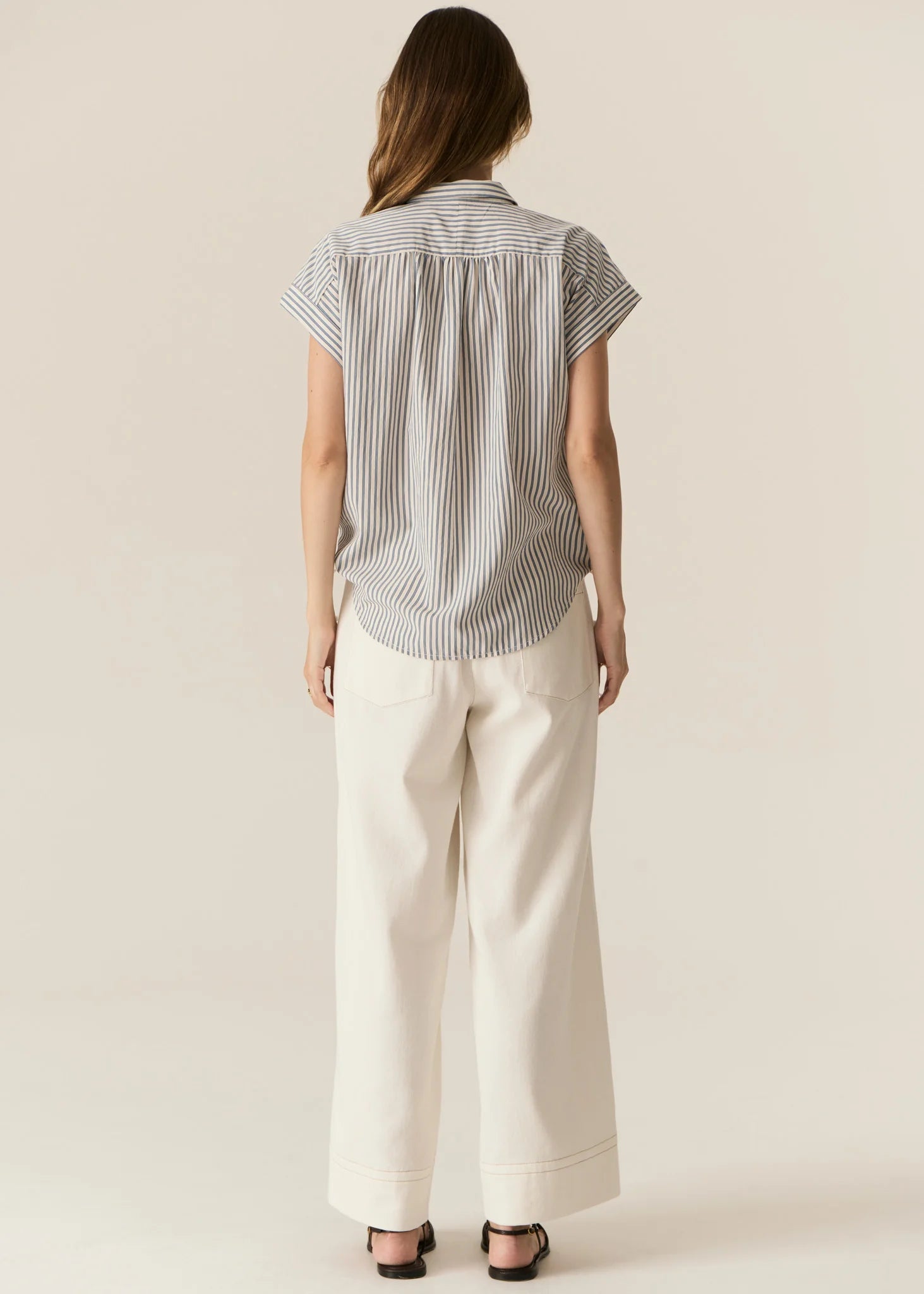 Pol Carsen Full Length Pant Ecru