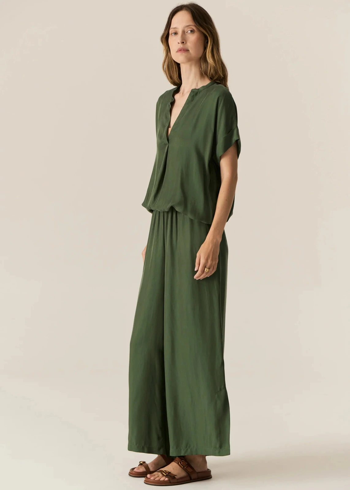 Pol Henri Shirt with Cord Green
