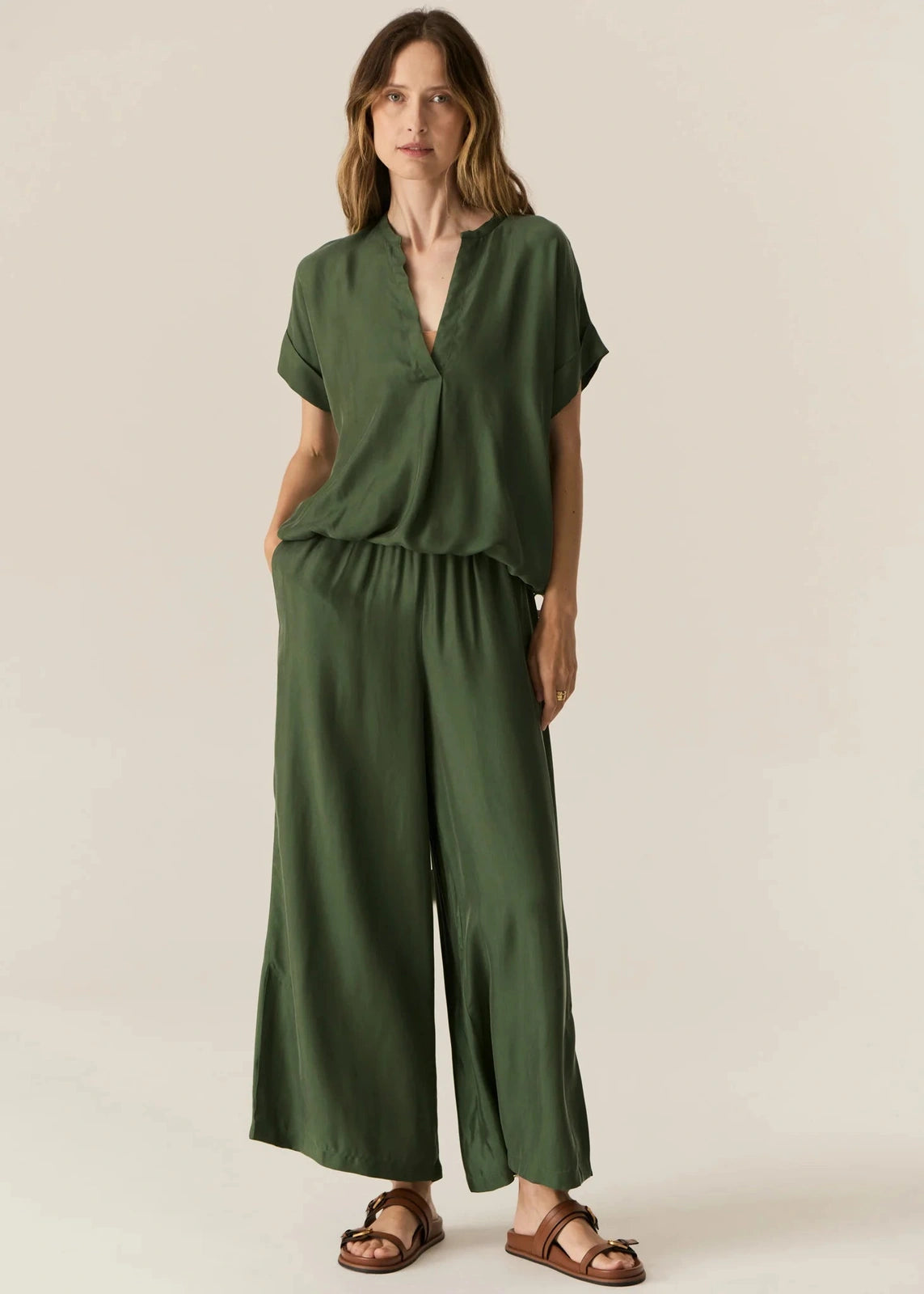 Pol Henri Shirt with Cord Green